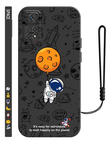 Funda Para Xiaomi Silicona Líquida De Astronauta + Correas