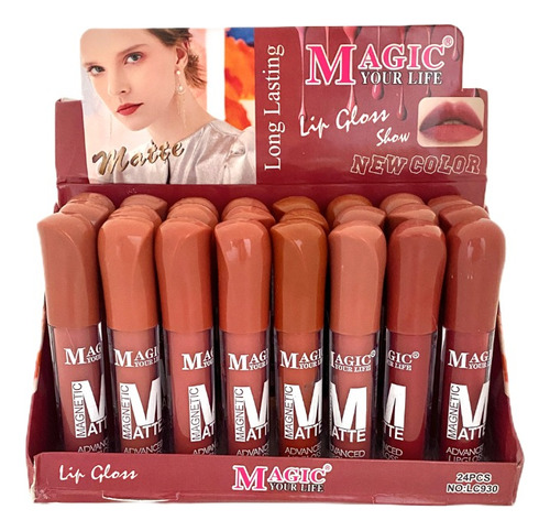 Caja Lote 24 Labiales Líquidos Mate Huxia 