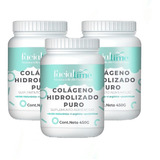 Kit 3 Colágeno Hidrolizado Puro + Ácido Hialurónico 450 Gr