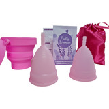 2 Copa Menstrual Certificada, Vaso Esterilizador, Bolsa 