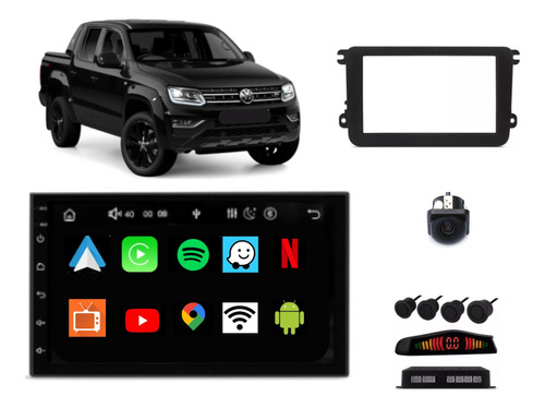 Multimídia Android Amarok 10 11 12 Carplay Mold Sens Meta Tv