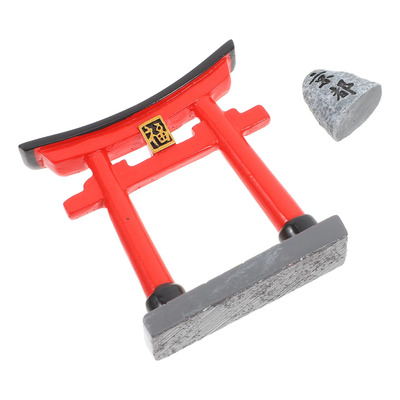 Figuras Japonesas En Miniatura Con Puerta Torii De Piedra De