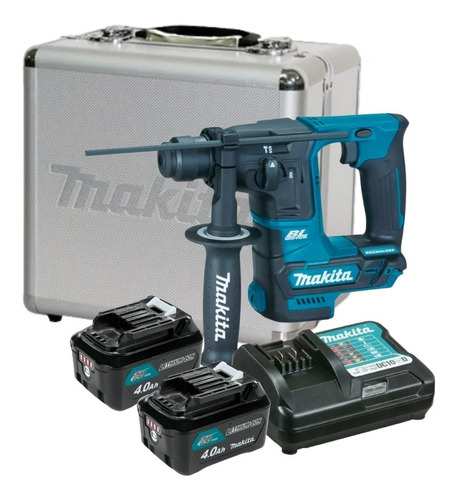 Martelete Rotativo 2 Bateria 12v 4ah Hr166dz Makita + Maleta Cor Azul-turquesa