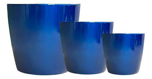 3 Vasos Vietnamitas Grande Fibra De Vidro 57cm 45cm E 36cm