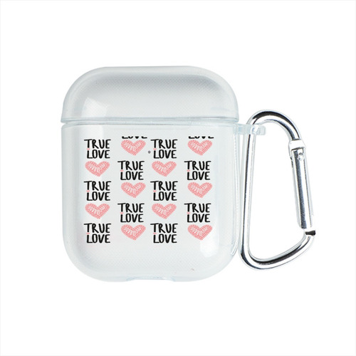 Funda Para AirPods Patrón De Corazones True Love