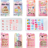 Kit 120 Unhas Postiças Kids Infantil Teen Decoradas Esmaltes