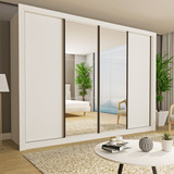 Guarda-roupa Casal Firenze 4 Portas 4 Gavetas Branco