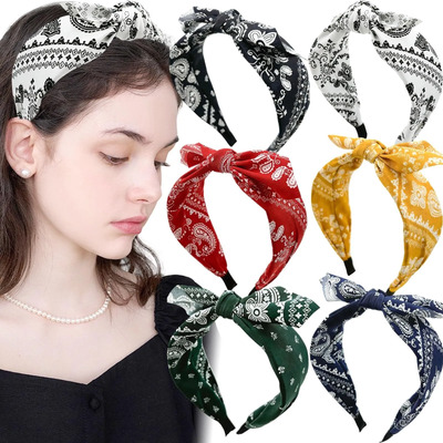 Vincha Pañuelo Con Lazo, Estilo Paisley, Accesorio Para El | Meses sin interés