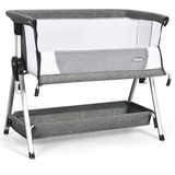 Infans Bedside Sleeper Dark Grey Cuna Moisés Lateral Bebe 