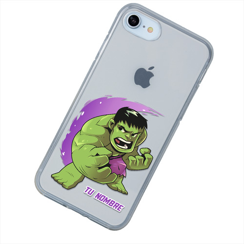 Funda Para iPhone Hulk Marvel Personalizada Tu Nombre