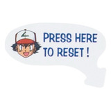 Sticker Reset Ash Para Consola Pkmn Pikachu Nintendo 64