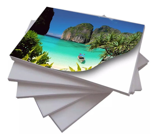 Kit Top Papel Foto Glossy 100f 230g + 100f 180g Adesivo A4