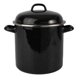 Olla Recta Alta Peltre 8qt Negro Brillante Cinsa Exportacion