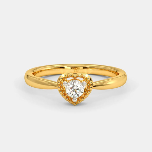 Anillo De Promesa Corazón Oro 10k Zirconia Marod Joyas 