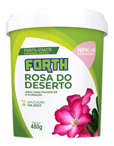 Adubo Fertilizante Forth Rosa Do Deserto 400g Floração Flor