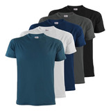 Pack X 5 Remera Basica Hombre Manga Corta Lisa 100% Algodon