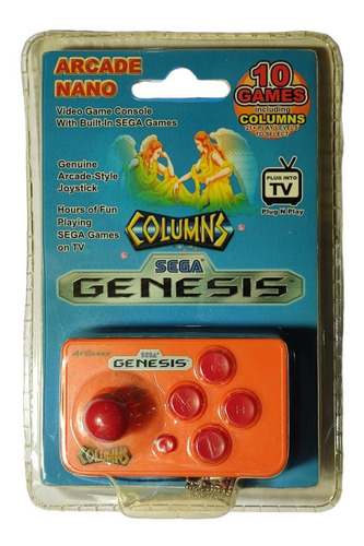 Mini Arcade Sega Genesis Columns 10 Jogos Atgames Novo