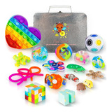 Jgo 20 Juguetes Fidget Con Caja De Juguetes De Almacenamient