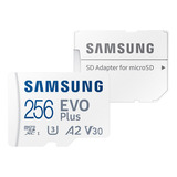 Cartão De Memória Samsung Evo Plus 256gb 4k + Adptador