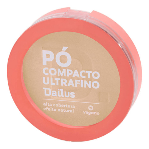 Base De Maquiagem Em Pó Compacto Dailus Pó Compacto Ultrafino Pó Compacto Ultrafino Tom D2 Claro - 10g