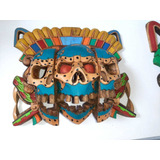 Mascara Madera Cedro 3 Etapas Sacrificio Maya Chichén Itzá