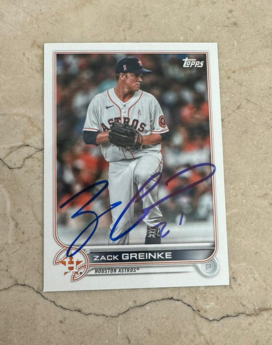 Tarjeta Firmada Zack Greinke Astros Dodgers Royals Angels