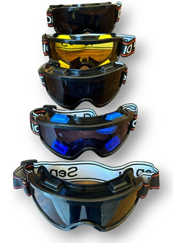 5 Pzas Goggles Tactica Googles Motocross Lentes Moto Bikers