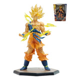 Figura Dragon Ball Z Goku Super Saiyajin Sayayin Poder 17cm