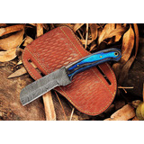 Cuchillo De Vaquero Acero Damasco Lh Limassol + Funda