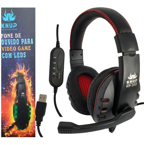 Fone Ouvido Gamer Headset Compativel Com Pc Ps4 Ps3 