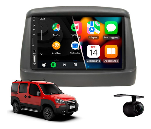 Central Multimidia Mp5 Android Auto Fiat Doblo 2014 2015 C