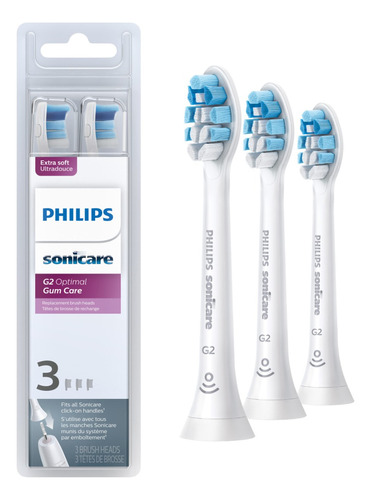 Philips Sonicare G2 Optimal Cuidado Las Encías 3pk Mas Suave
