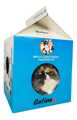 Arranhador Gato Toca Caixa De Leite - Gatíneos Toys