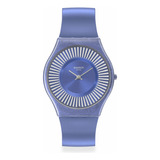 Reloj Swatch Mujer Metro Deco De Silicona Azul Ss08n110 Ss