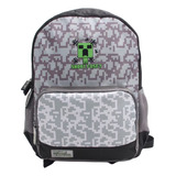 Mochila Juvenil Minecraft Gris