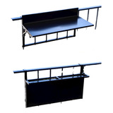 Mesa Barra Bar Balcon Plegable Metálica 80 X30 Cm Rebatible 