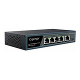 Cqenpr Switch Poe Full Gigabit De 5 Puertos, 4 Gigabit Poe +