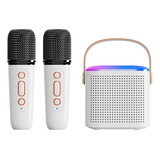 Mini Bluetooth Bocina Karaoke Para Niños 2 Micrófono Maquina