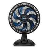 Ventilador De Mesa Arno Ve70 Preto Com Pás Cor  Azul, 40 cm De Diâmetro 110 v