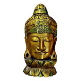 Figura Buda De Madera 50cm - Mascara - Decorativa
