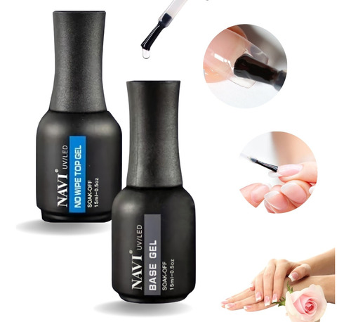 Top Coat O Base Coat Navi Semipermanent Esmalte Premium 15ml