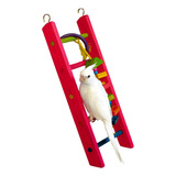 Brinquedo Para Calopsita Aves Ringneck Periquito Escada Rosa
