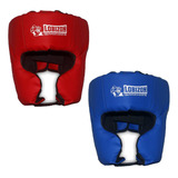 Combo Protector Cabezal Azul Y Rojo Pomulos Sparring Boxeo