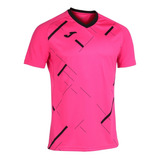 Polera Deportiva Joma Tiger Iii Rosado Flúor Tenis O Padel