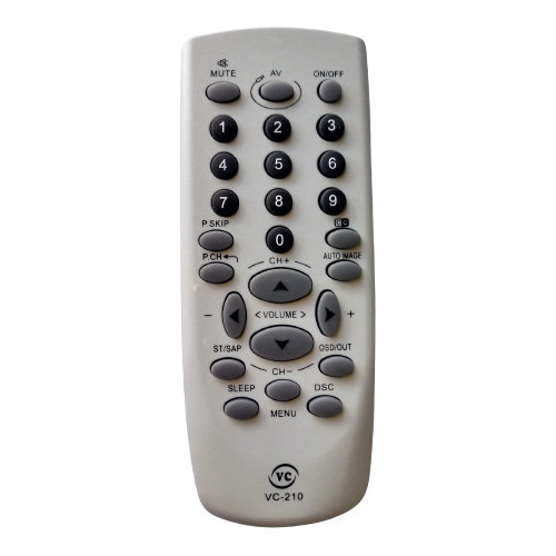 Controle Remoto - Vc-210 - Tv Cce Antiga