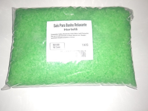 Sais De Banho Hortelã 4 Kg Relaxante Banheira Ofurô