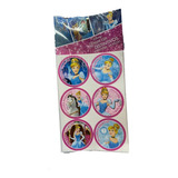 24 Distintivos Stickers Fiesta Princesa Cenicienta M2