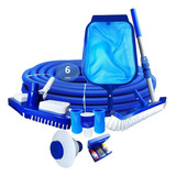 Kit Limpeza Para Piscinas Mang 6mt + Cabo + Clorador +estojo