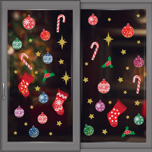 Walplus Adhesivo Para Ventana De Navidad, Decoración De Na.