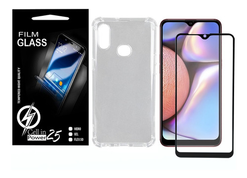 Capinha + Película Full 3d Para Samsung Galaxy A10s A107 6.2